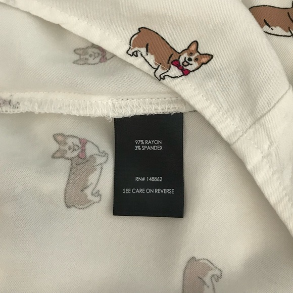 Torrid Women’s Corgie Print Stretch White Button Up SS Shirt plus size 4X in EUC - Picture 15 of 16